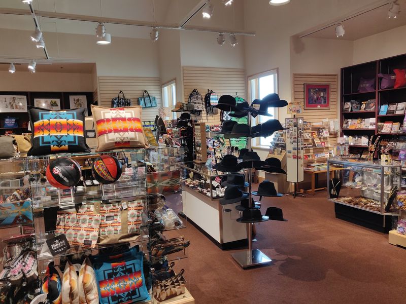Beadwork, Books, And Stuffed Animals In The Gift Shop
