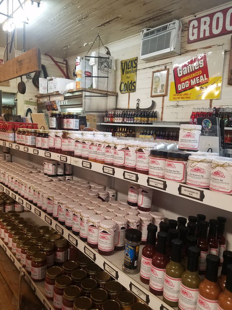 Shelves Packed Like A Time Capsule With Snacks