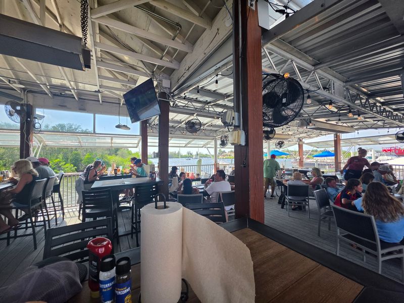 Outdoor Seats Put You Right Beside The River