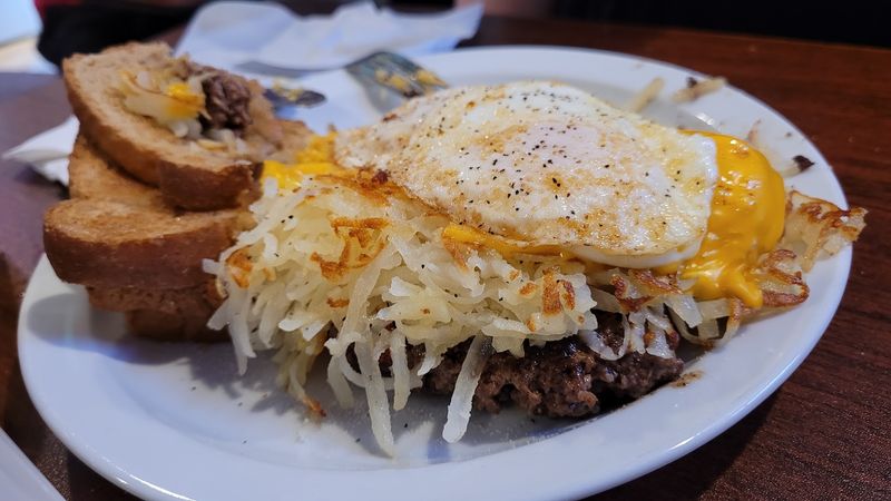 The Burger With Hash Browns On Top Is The Whole Reason For The Detour