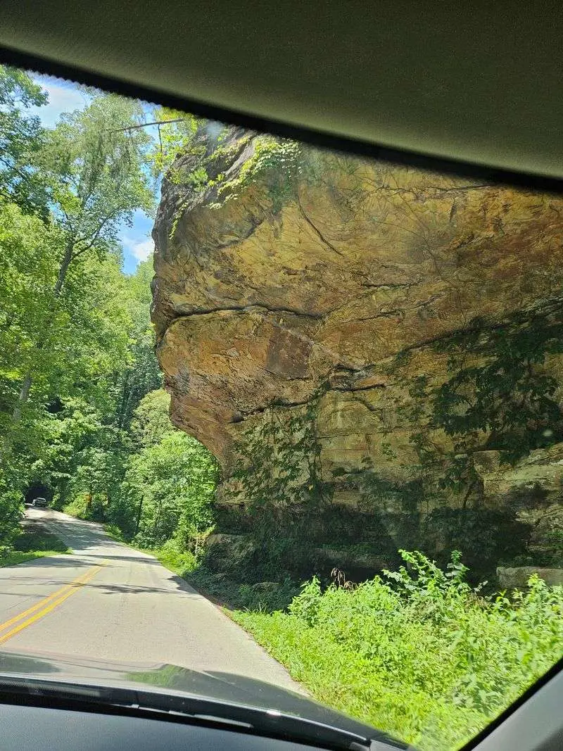 Daylight Returns With Towering Rock Overhead