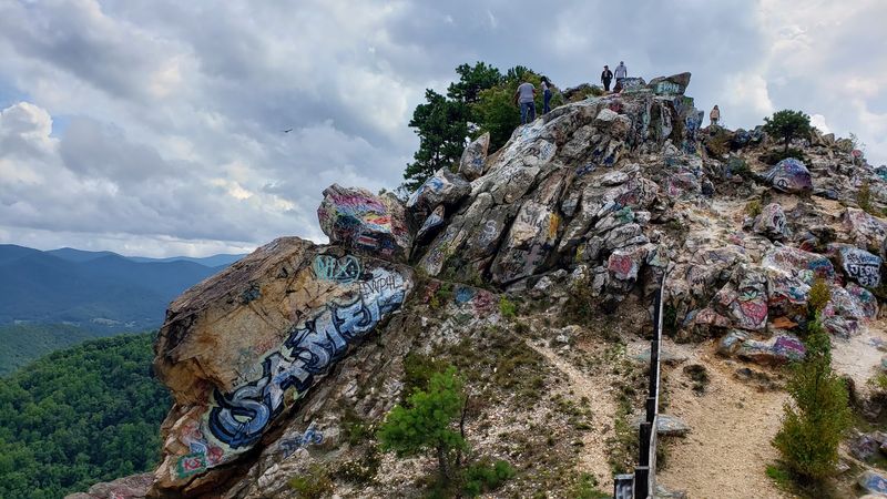 Painted Rocks Create a Sharp Contrast