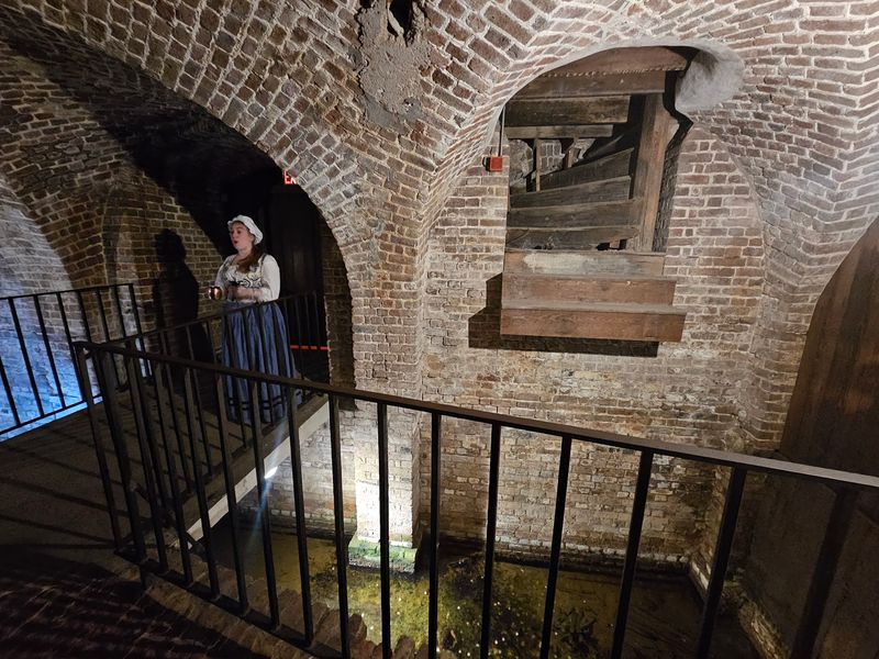 A Piece Of The Original City Wall Hides In The Basement
