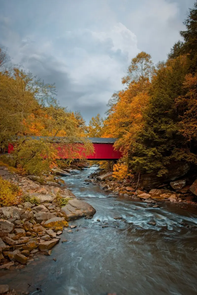 An Old Mill Framed by Fall: McConnells Mill State Park, Portersville, Lawrence County,