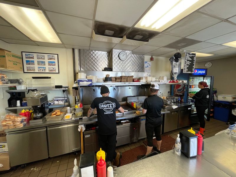 Take In The No-Frills Burger-Counter Atmosphere