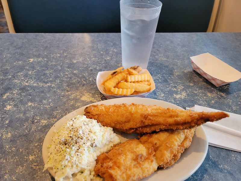 Slaw and Fries Balance the Fried Fish