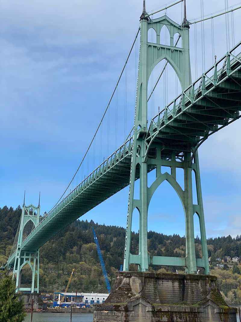A Green Giant Rising Over The Willamette