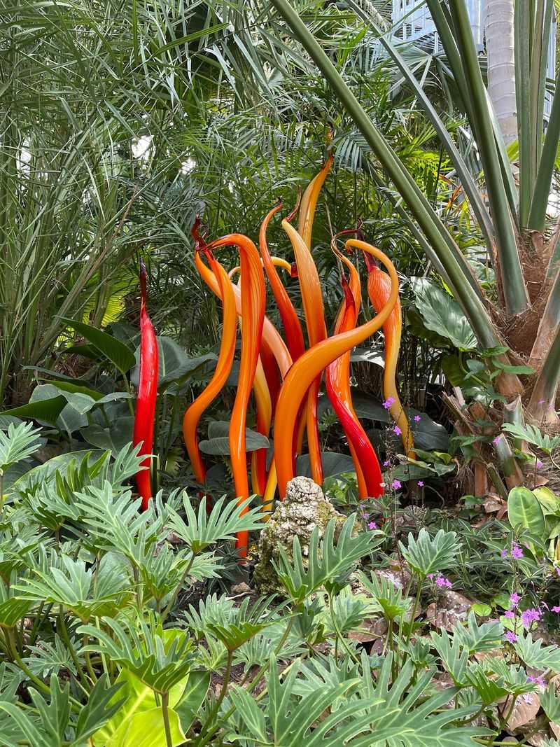 Glass Art Turns The Greenery Into A Gallery