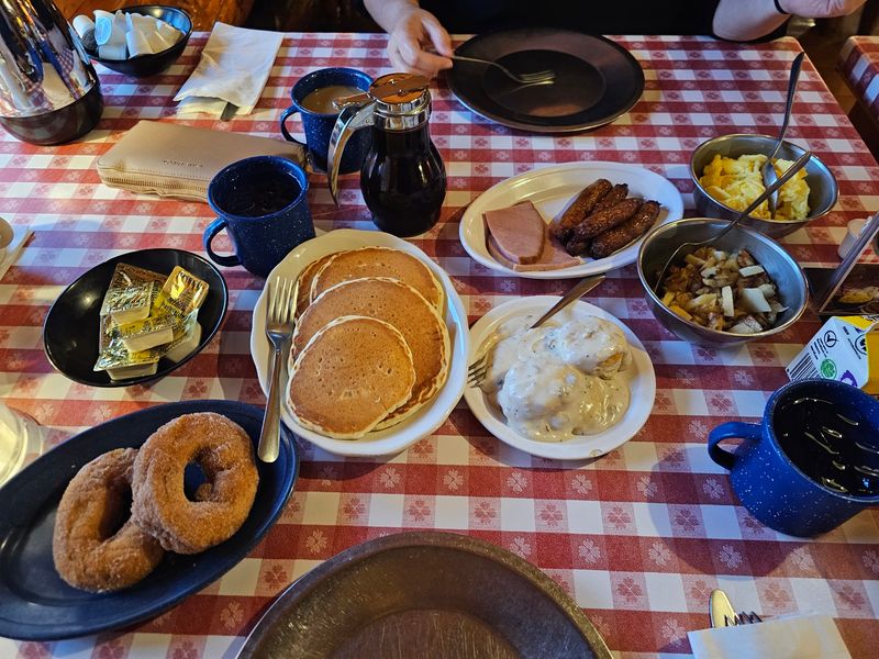 Breakfast Here Feels Like A Logging Crew Just Clocked In