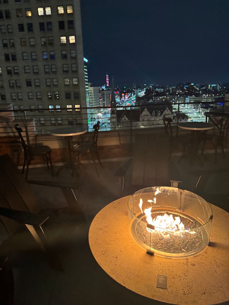 Fire Pits And Igloos Keep The Rooftop Cozy When Temperatures Dip