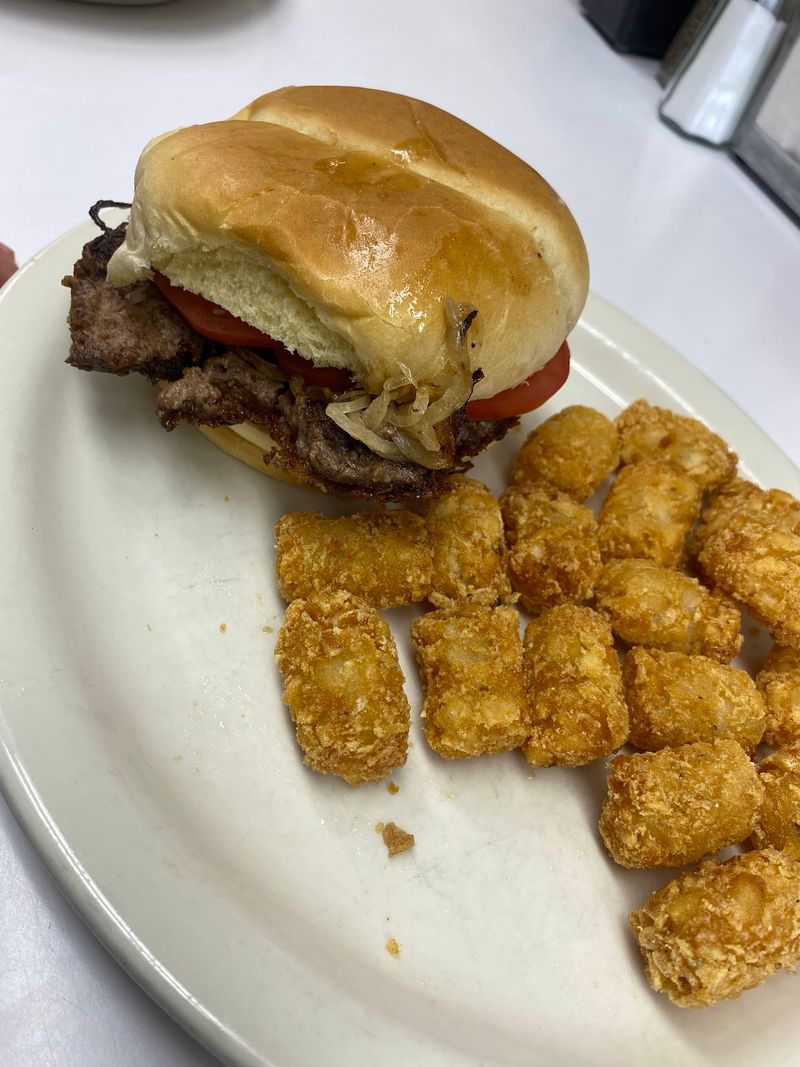 Smashed Patties With Onions Pressed Right Into The Meat