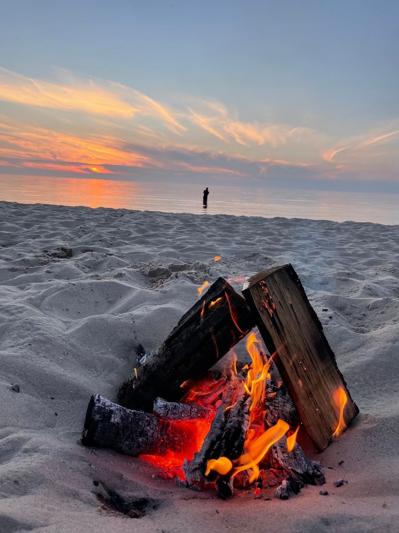 Sunset Plus A Beach Fire Equals The Best Night Of The Trip