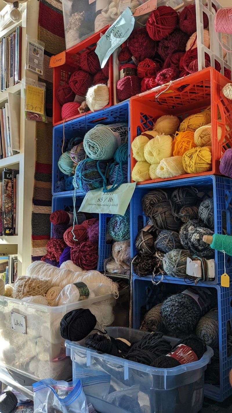 Yarn, Fabric, And Knitting Needles For Fiber Fans