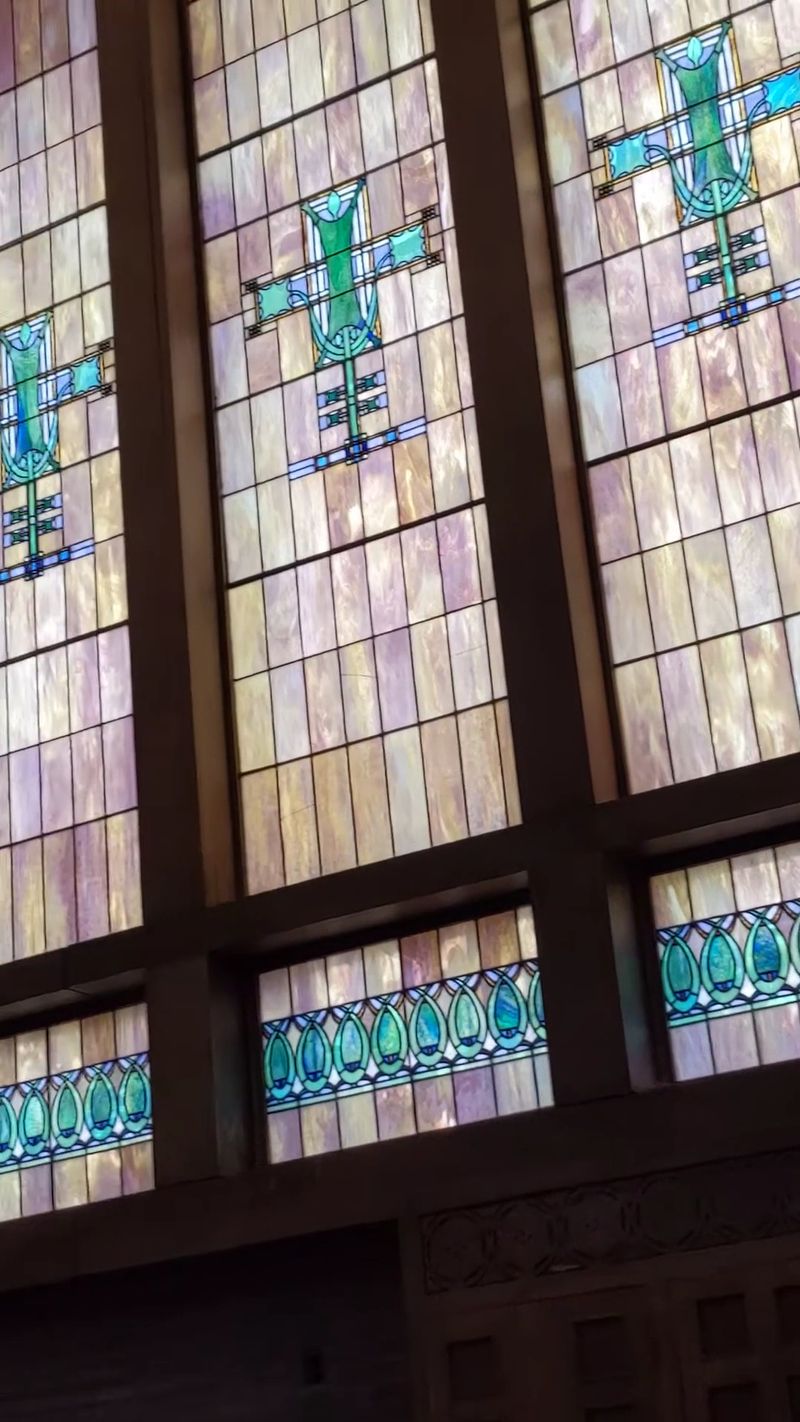 Forty Feet of Stained Glass Changes Everything Inside