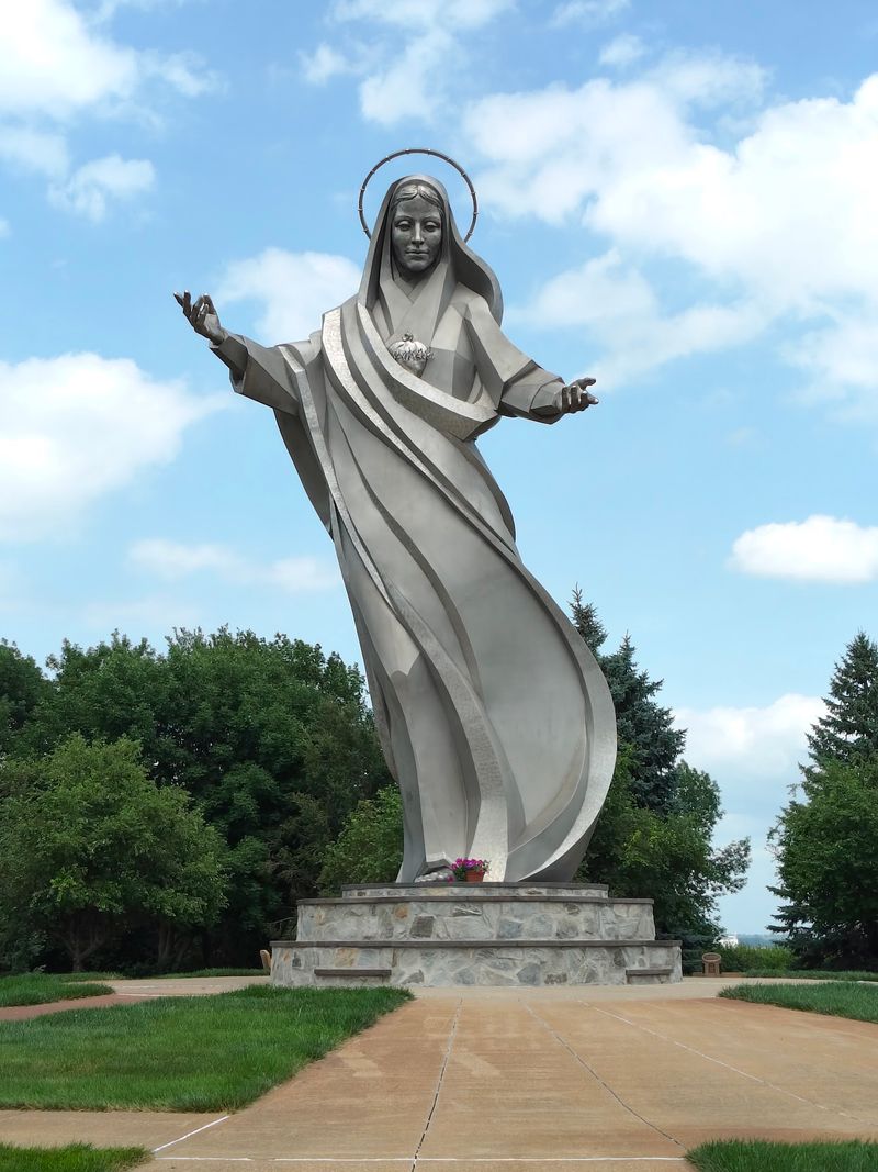 Mary's Figure Against the Sky