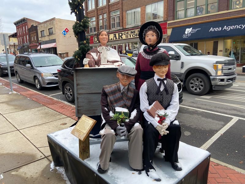 A Whole Cast Of Victorian Characters Is Waiting On The Sidewalk