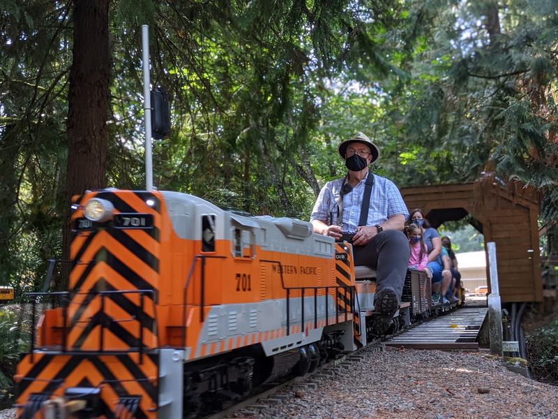 A Free Train Park Waiting Off A Country Road