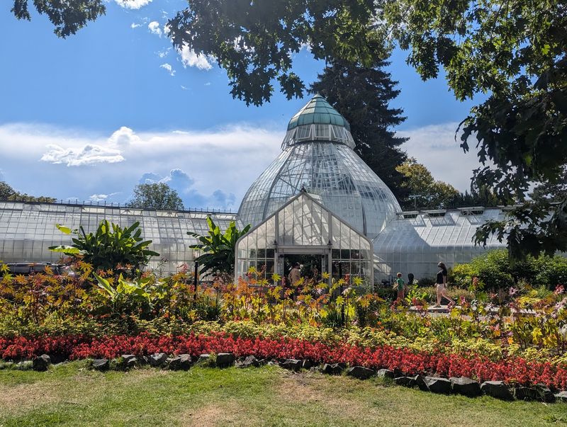 A Victorian Glass House Waiting In A City Park