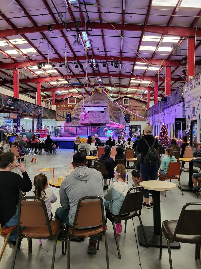 Acrobats And Clowns Perform For Free At Lunchtime