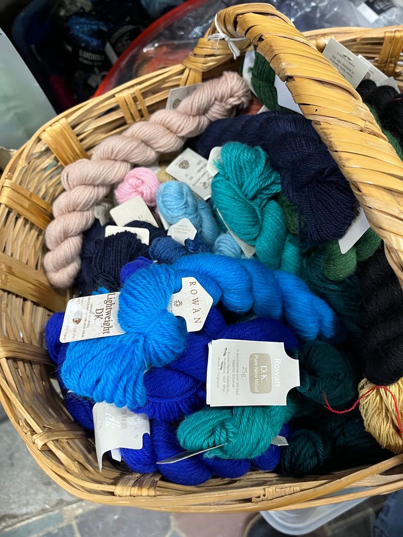 Yarn, Paper And Stained Glass Hiding In The Bins