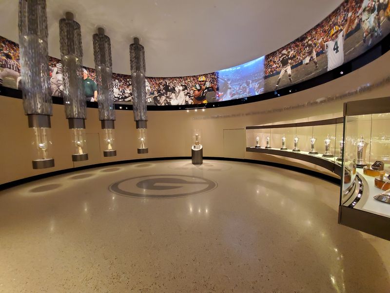 See the Packers' Championship Trophies