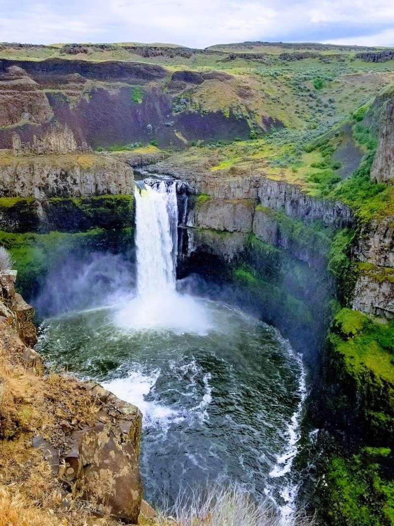 A Waterfall Hiding Out In The Middle Of Wheat Country