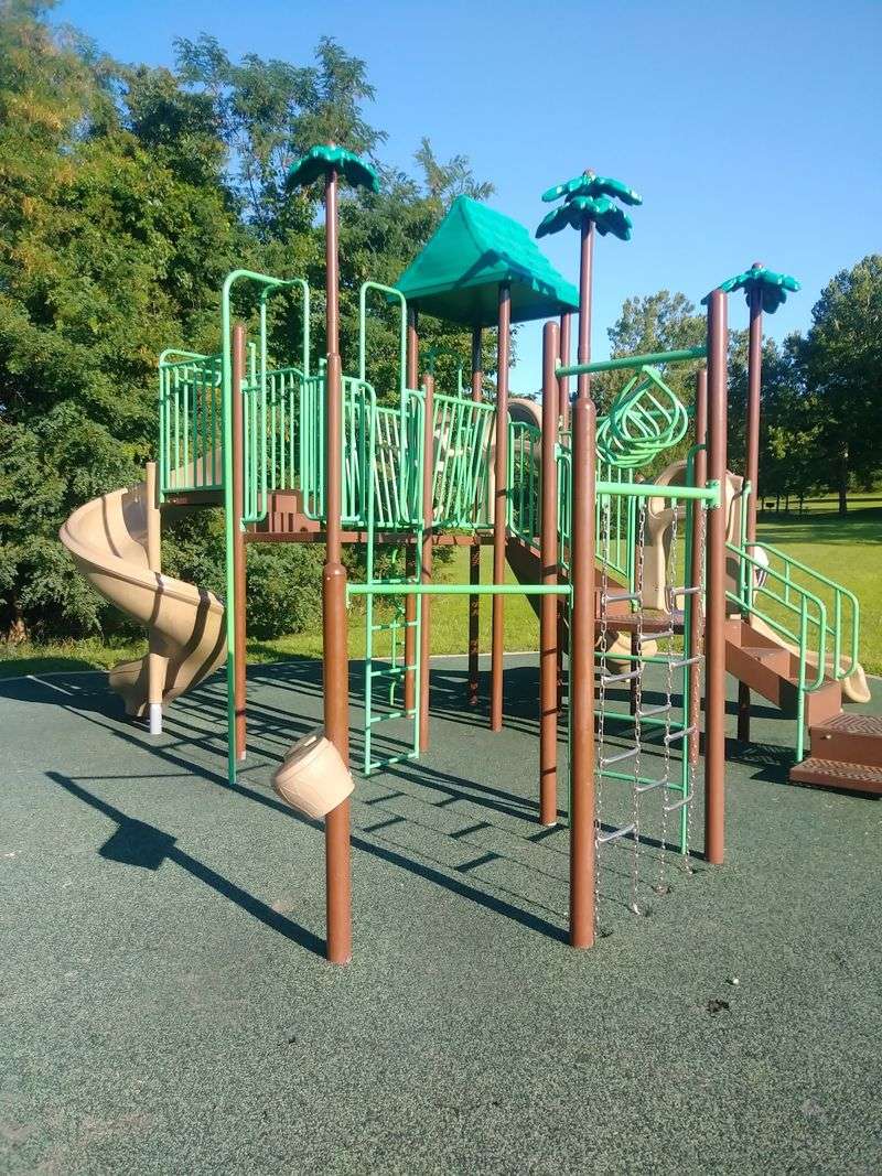 Swings In The Shade And A Playground For Little Ones