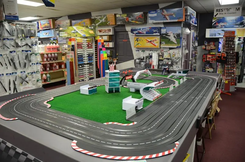 Yes, There's A Slot Car Track Inside